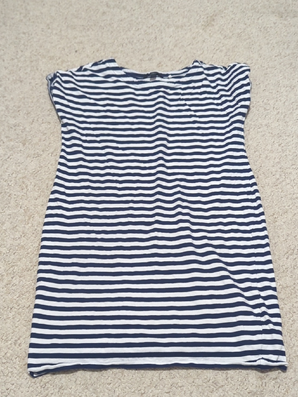 next Navy & White Striped Tee Dress